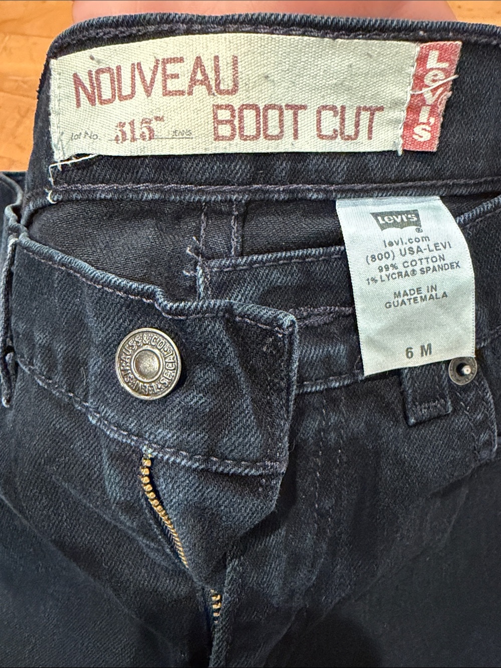 Levi's Black Nouveau 515 Bootcut Jeans